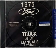 1975 Ford Truck Bronco Econoline Van Bus Factory Shop Service Repair Manual Cd