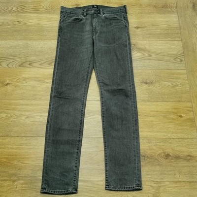 Edwin ED-80 Jeans Mens W32 L32 Grey Slim Fit Tapered Leg Denim Stretch