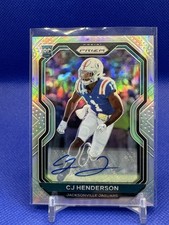 2020 Panini Prizm #351 CJ Henderson Auto Silver Rookie RC Jaguars 