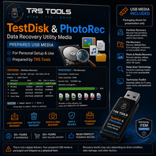 TestDisk PhotoRec USB Prepared Data Recovery Utility Media