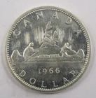 Canada 1966 1 Dollar Sliver Circulated World Coin  KM# 54