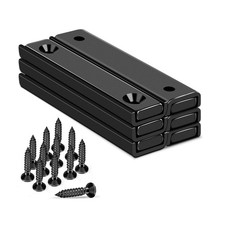 LOVIMAG Neodymium Bar Magnets 80lbs, Strong Cabinet 60x13.5x5 mm, Black