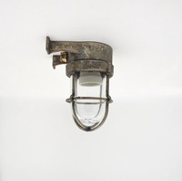 Wandlampe AußEn Messing Glas H: 16,5 Cm IP64 Zinn E27 Maritim Schiffsleuchte