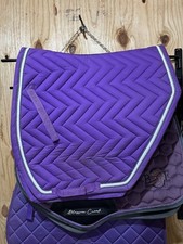 2 coussinets de selle violets anglais dressage tout usage cheval complet