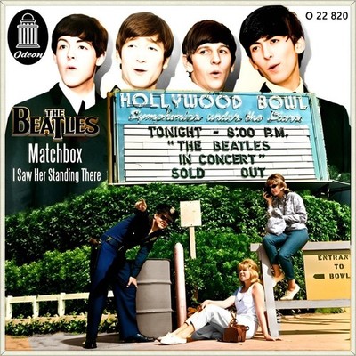 Repro Photo THE BEATLES I Saw Her Standing There/Matchbox 7'' Single Size 18x18cm