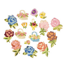 Lot of 16 Vintage Sew On Appliqu  Flower Patches Embroidery Florals READ ALL