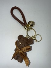 Brown Bow Bell Teddy Bear Keychain/Hand Bag Keycharm