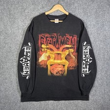 Vintage Testament Shirt XL Black 90s 1999 The Gathering Metal Long Sleeve Band