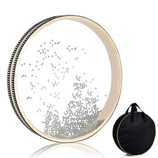 Ocean Drum 10" Sea Drum, With Hardwood Shell and Wave Beads- 10in, White