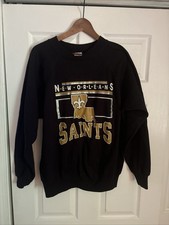 Vintage 90s New Orleans Saints NFL Crewneck Sweatshirt Size L USA