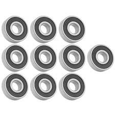 10Pcs 6201‑RS Deep Groove Ball Bearings Durable For Radial And Axial Loads //