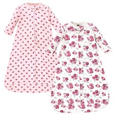 Unisex Baby Cotton Long-Sleeve Wearable Sleeping Bag, Sack, Blanket, Rose, 3-...