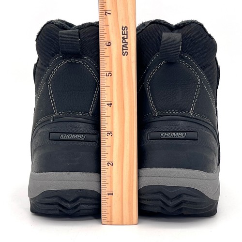 Stivali invernali ibridi Khombu Mason da uomo taglia 8M con plantare imbottito caldo nero - Foto 7 di 22