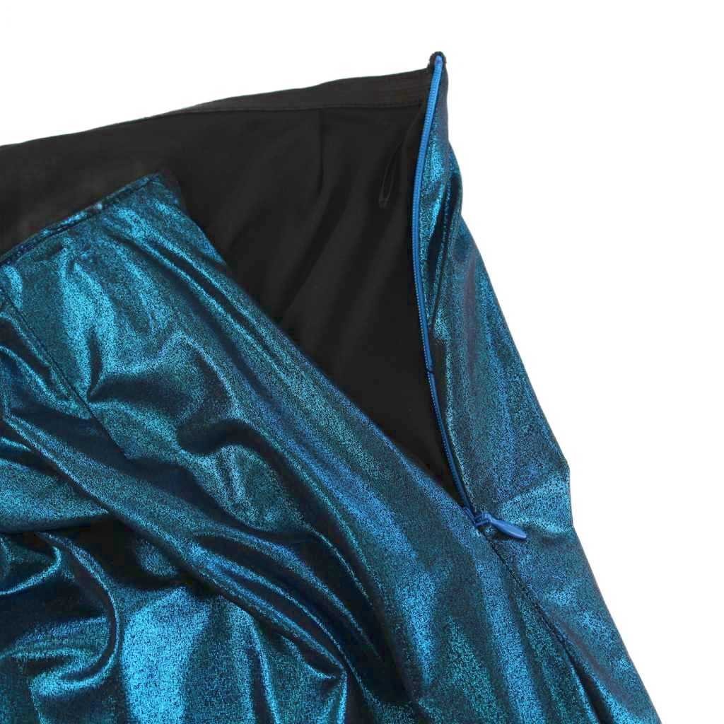 Ameri VINTAGE 23SS Long Glitter Pencil Skirt Blue… - image 5