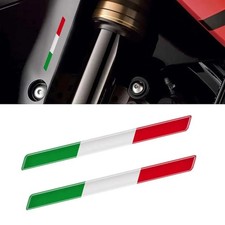 2x THIN ITALY FLAG STICKER EMBLEM BADGE DECORATION FOR ITALIAN CAR, BIKE, TRUCK
