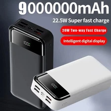 9000000mAh Power Bank 22.5W Fast Charge External Battery Backup for Cell Phones