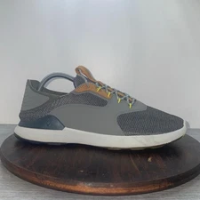 Olukai Nihoa Li Men’s Size 10 Casual Mesh Shoes Leather Lace Up Sneakers Gray