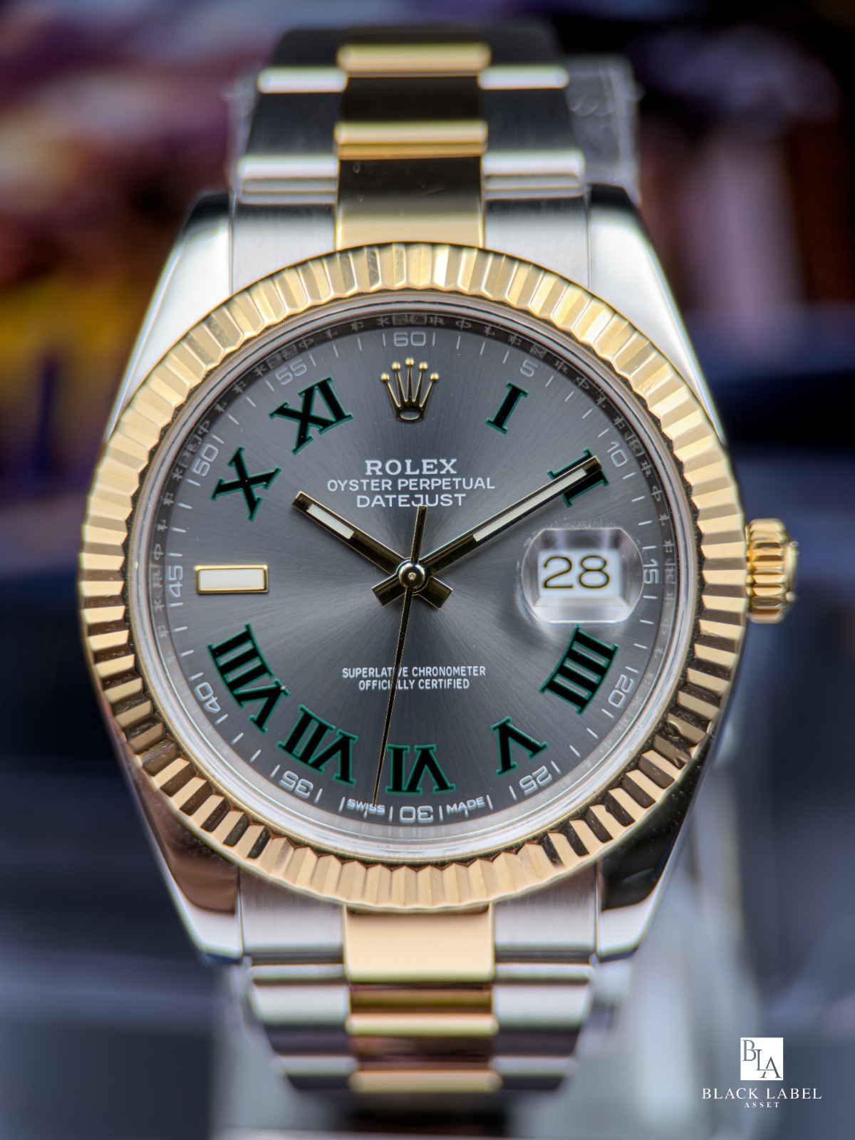 Rolex Datejust 41 Wimbledon 126333 Two-Tone Grey Dial Box Papers 2018