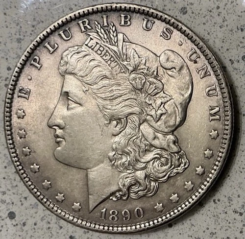 1890 BU GEM MORGAN SILVER DOLLAR UNC MS+++ PL U.S. MINT RARE COIN CLEN CHICK