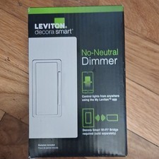 Leviton Decora Smart No-Neutral Wi-Fi Dimmer Wall Switch White DN6HD