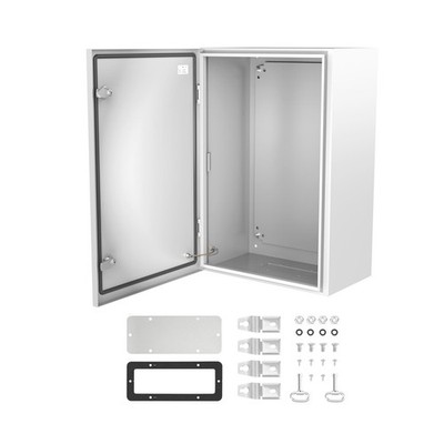 Electrical Junction Box, 24''x16''x10'' NEMA Steel Enclosure IP66 Waterproof & D...