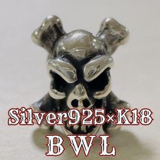 Bill Wall Leather BWL Single Earring Silver 925 K18 Used Good Condition Japan