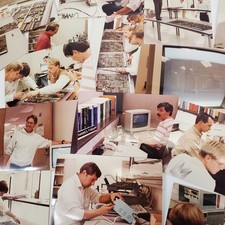 Vintage Siemens Engineering Computer Lab Photos AGFA Paper 1980s 30+ Print Lot