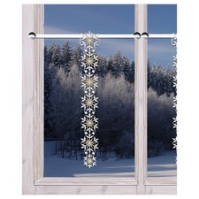 Girlande Leise rieselt der Schnee Plauener Spitze Scheibenhänger Schneeflocken