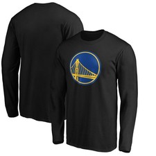 Men's Black Golden State Warriors Primary Team Logo Long Sleeve T-Shirt