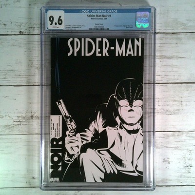 Spider-Man Noir #1 CGC 9.6 White Pages Sketch Variant Cover Marvel 2009