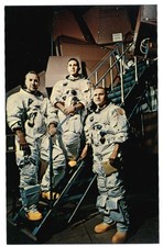 Apollo 8 moon orbital astronauts James Lovell Wm Anders Frank Borman postcard