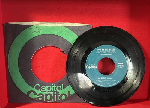 The Beatles Vinyl Vintage 45 RPM Capitol Record - Four By The Beatles 7" Lot 19