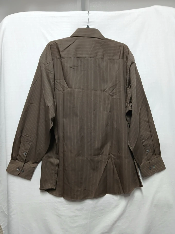 Camisa Material London Para Hombres Marrón a Rayas Talla XXL Genial Comodidad Sin Hierro Nueva Sin Etiquetas Foto 2 de 4