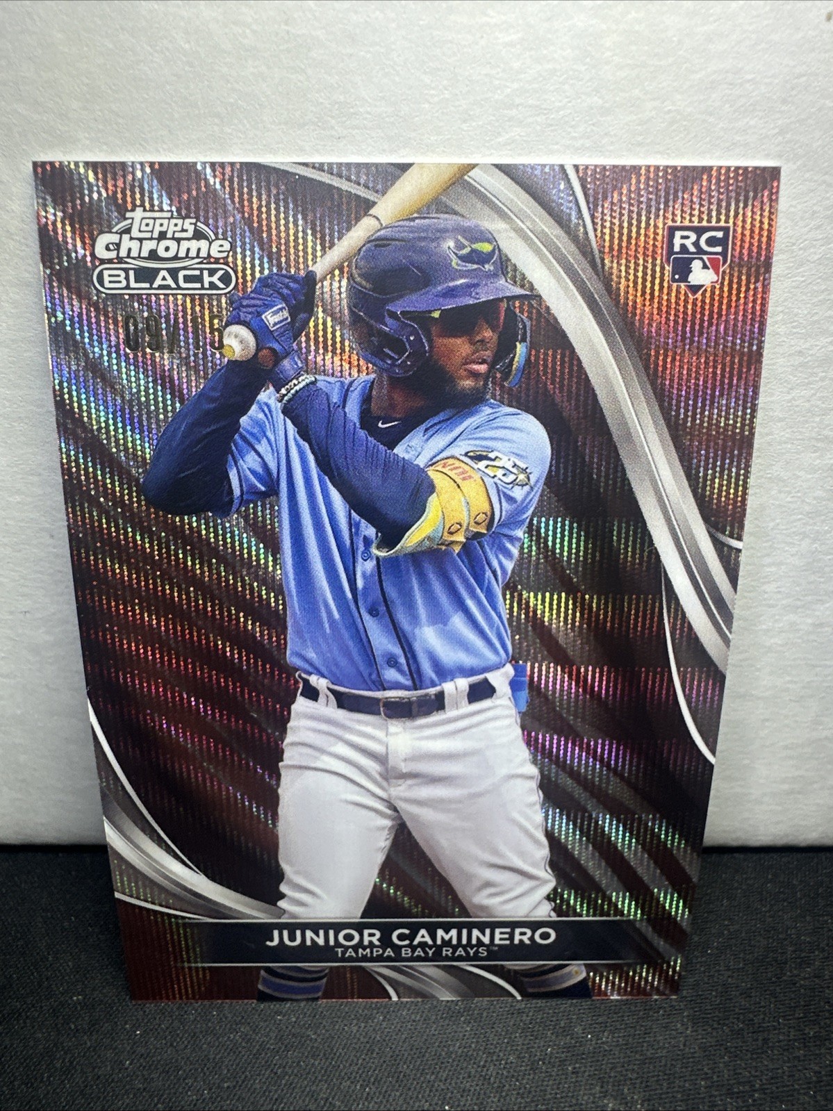 2024 Topps Chrome Black Junior Caminero #78 Rose Gold Refractor 09/15 (RC)