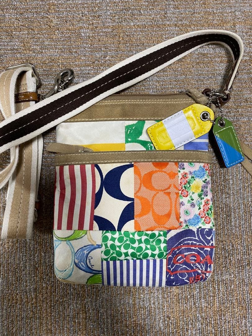 COACH Patchwork Design Shoulder Bag - image 1