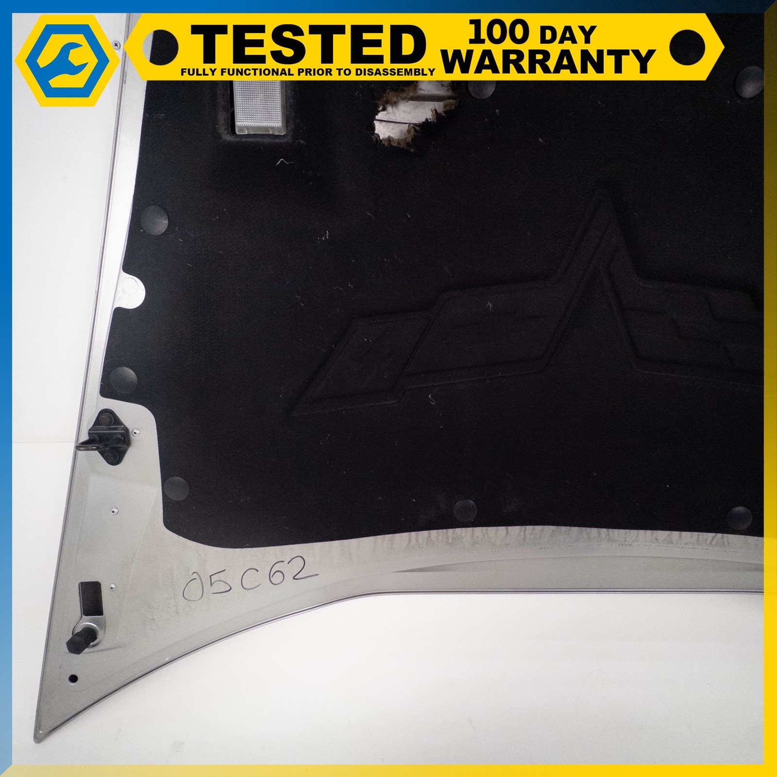 05-13 CHEVROLET CORVETTE C6 FRONT HOOD BONNET COVER PANEL ASSEMBLY SILVER OEM