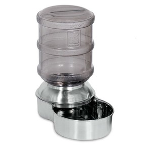 Petmate Acier inoxydable Replendish Gravity Waterer Hygienic et durable 1-Gallon