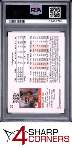 1991 HOOPS #30 MICHAEL JORDAN BULLS MVP HOF PSA 10 - Picture 2 of 3