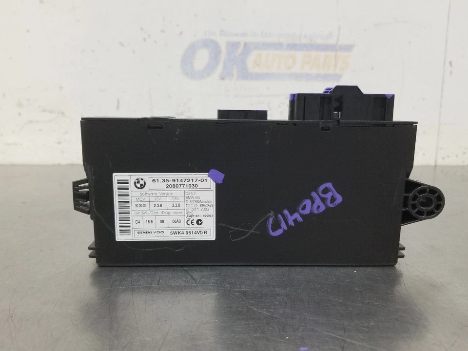 08 2008 BMW 135I CAS módulo de control de bloqueo de robo 2080771030 Foto 2 de 4