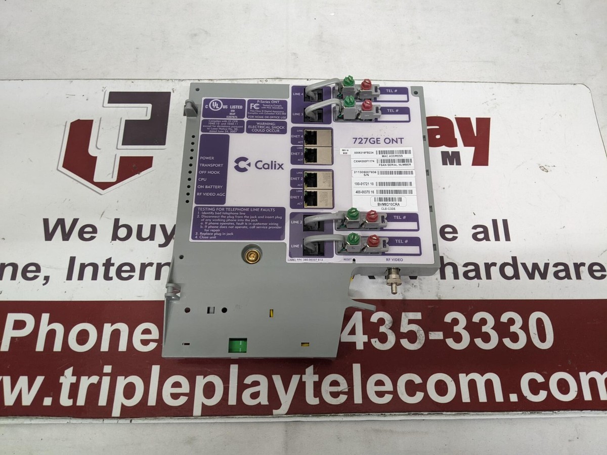 Calix 100-01721 727GE ONT Optical Network Terminal with 4