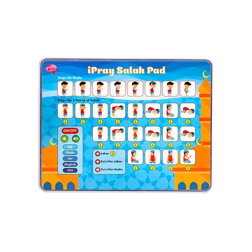 The Desi Doll ®- ipray Salah Pad For 6+ Year Old Muslim Kids Learning Islam Blue - Picture 3 of 4