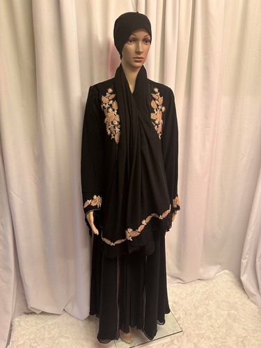 Maxi Vestido Largo Royal Dubai Kaftan Abaya Farasha Moderno Elegante - Imagen 20 de 23