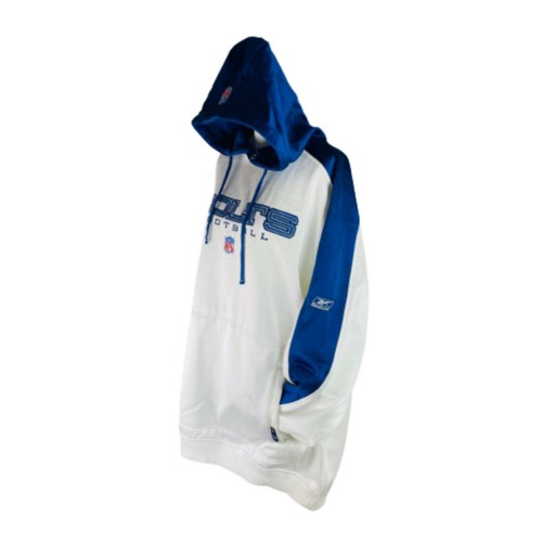 NFL Hoodie Jacket Sweater Indianapolis Colts Football Reebok White Blue  Size XL - Picture 2 of 11