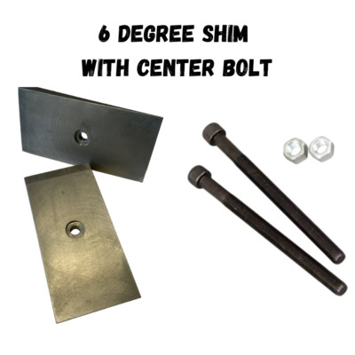 6 Degree 2.5'' Wide Axle Shims With Bolts, Adjusts the Caster Pinion Angle (Pair)