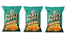 Golden Cross Party Puffs Cheddar Cheese & Jalapeno 3 x 150g Party Snack Crisps