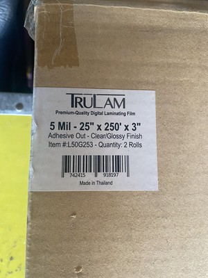 1.5 mil - 27 x 500' Clear Standard Roll Laminating Film