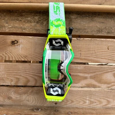 Scott Prospect WFS Roll-Off Motocross MX enduro bike Goggles - DEAN LUCAS GREEN