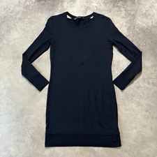 Athleta Go-To Dress Womens XXS 1201 Nirvana Black Cross Back Long Sleeve 209977