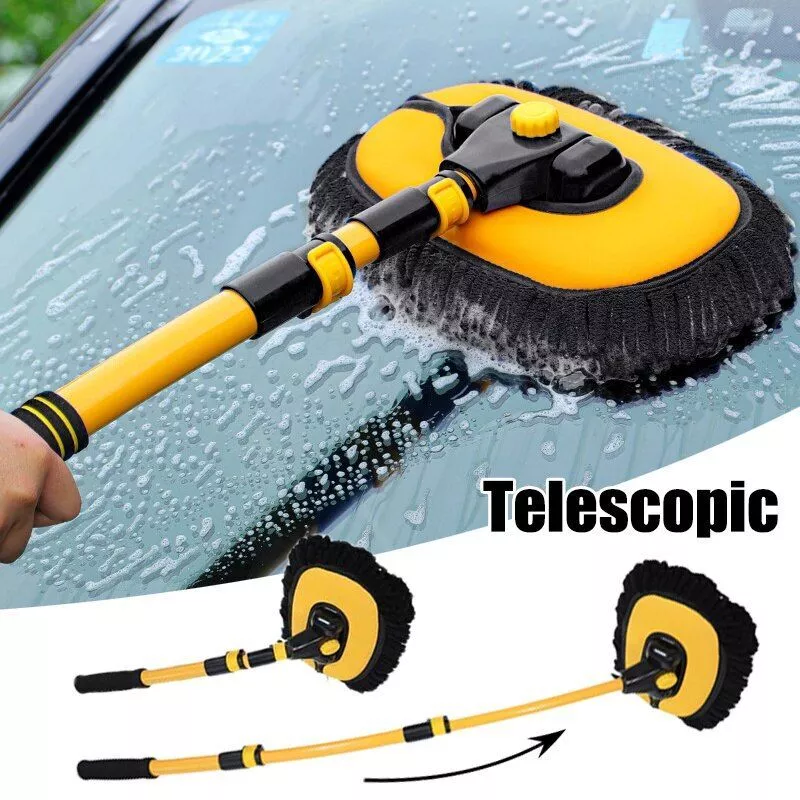 Car Cleaning Brush Sponges Durable Handle Mop Aluminum Auto Wash Accessories