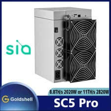 Goldshell SC5 Pro 11TH/s 2820W 8.8TH/s 2020W Dual Model Miner SC Coin Sia Miner